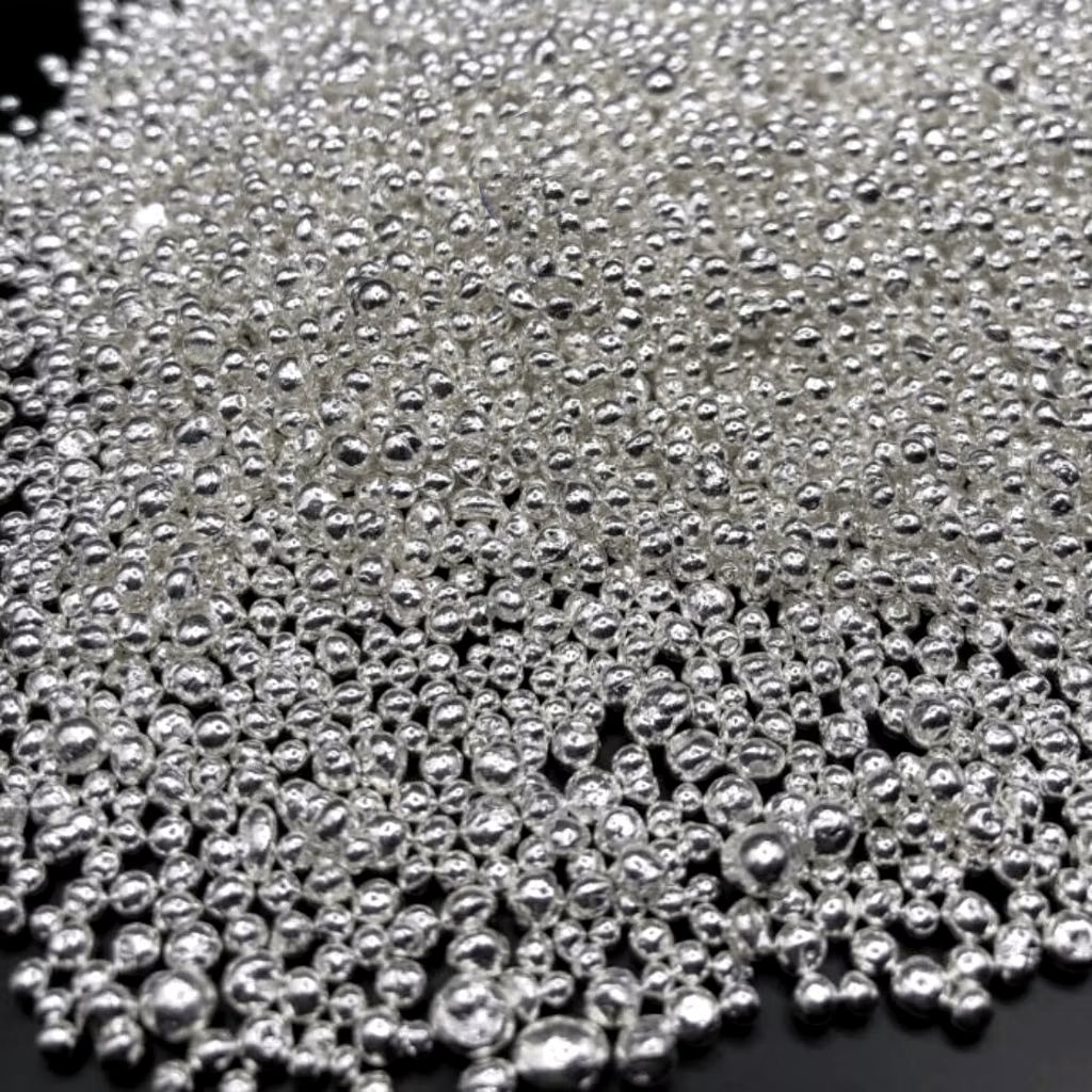 perak murni butiran/granule, silver granule