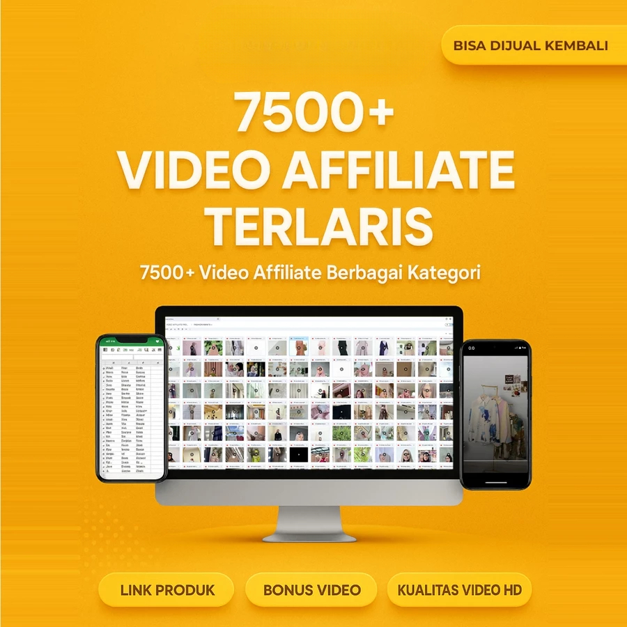 7000++ Video Berbagai Produk Shopee Affiliate Termurah