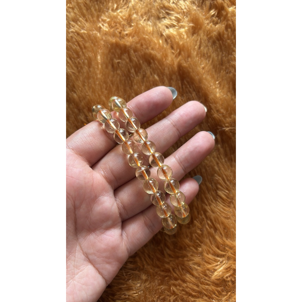 Gelang citrine alami natural