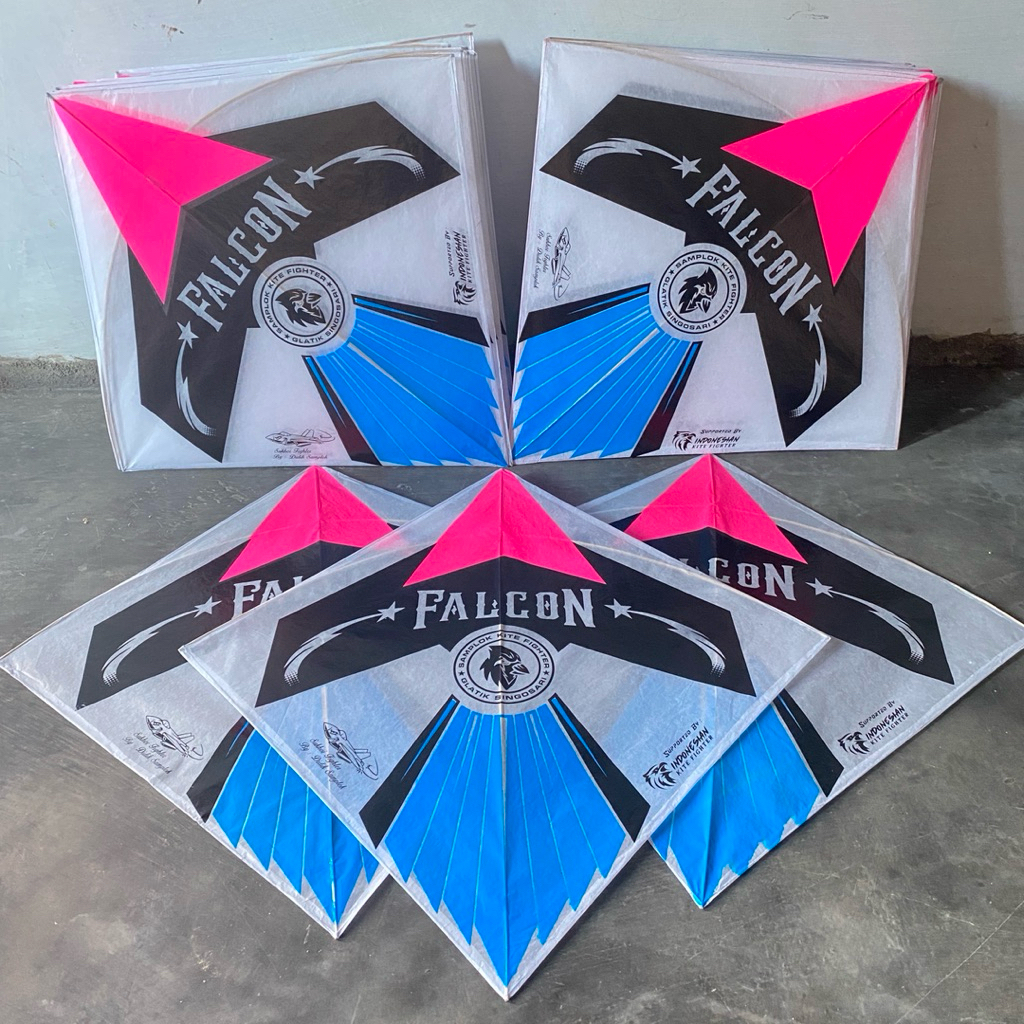 Layangan Falcon Sukhoi Super | Bambu Petung Lilitan Super 3 Warna