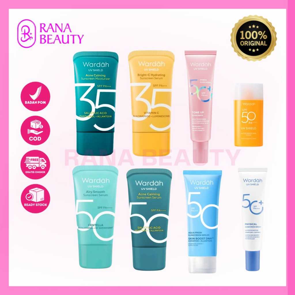 Wardah Sunscreen SPF 35  / Wardah Sunscreen SPF 50 / Wardah Sunscreen Acne Calming / Wardah UV Shiel