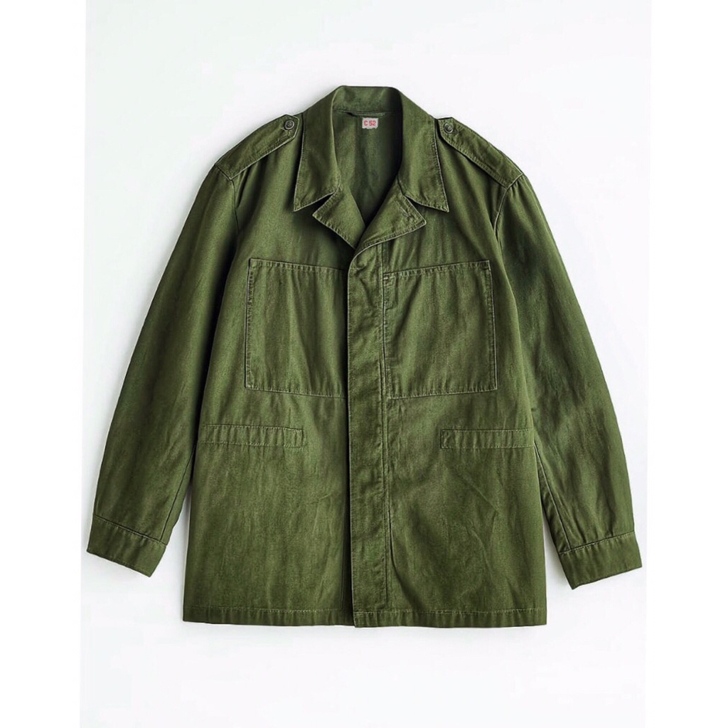 Swedish C52 Army Work Field Mens Jacket (Olive Green)