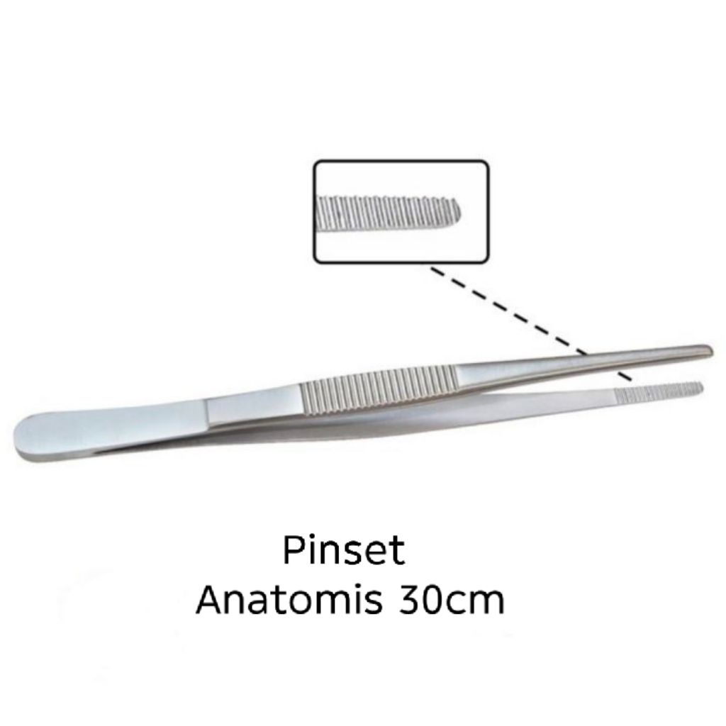 Tumb Dressing Forcep 30cm Marwa / Pinset Anatomis 30cm Marwa
