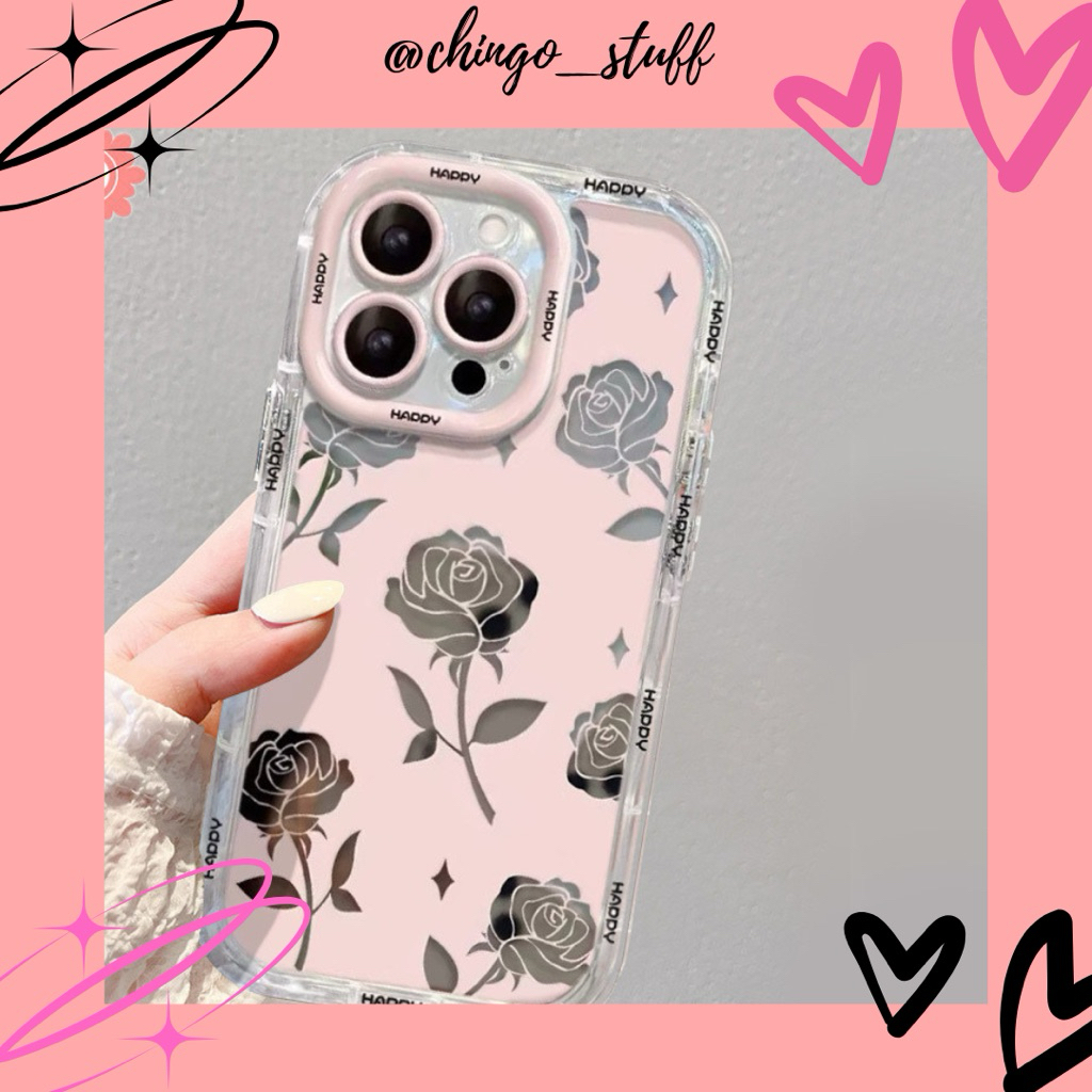 case rose pink miror // case iphone 13/14, xr, 11
