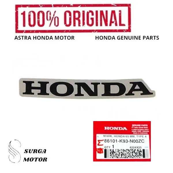 Emblem Stiker Sticker Tempelan Logo Mark Honda 65MM Type 4 Motor Honda Scoopy eSP K2F 2020 2021 2022
