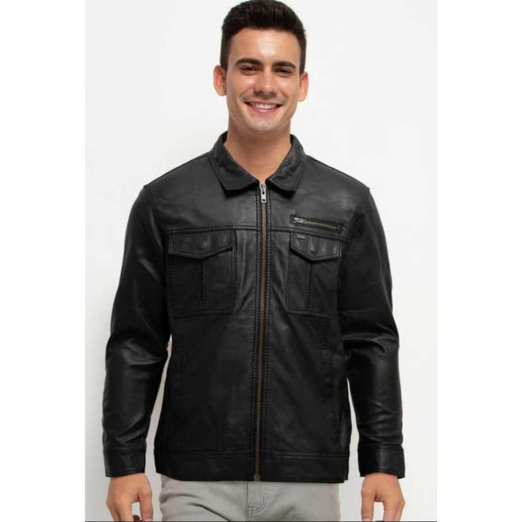 JAKET KULIT CARDINAL ORIGINAL SIZE M L