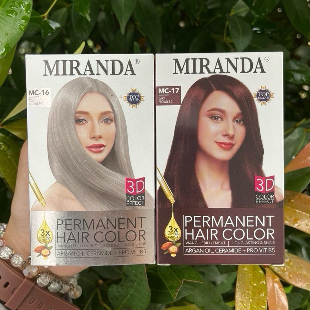 Paket Miranda Pewarna Rambut Ash Blonde MC-16 + Dark Brown MC-17