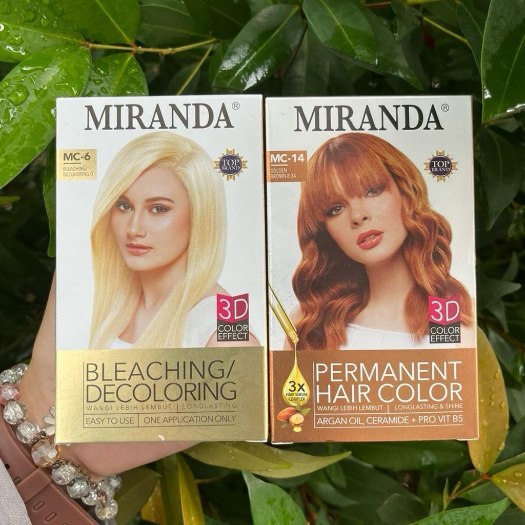 Paket Miranda Pewarna Rambut Bleaching MC-6 + Golden Brown MC-14