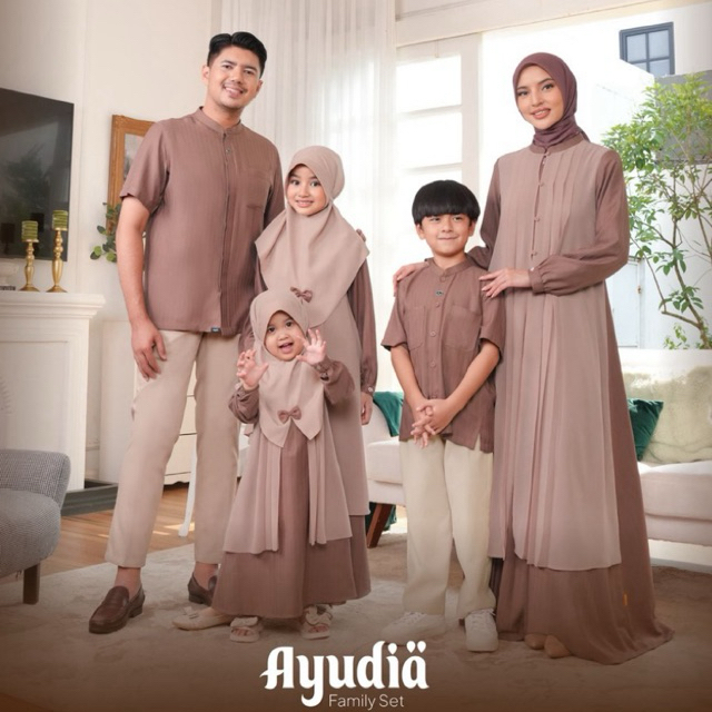 NIBRAS RAYYA SERIES 2026 AYUDIA COPPER Sarimbit Lebaran Keluarga Gamis Ayudia Family Set Raya Coper
