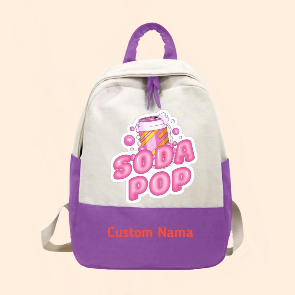 Tas anak Ransel sekolah Soda pop free cetak nama