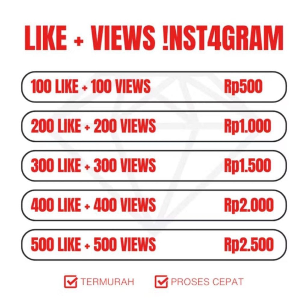 Like Instagram Permanen Like View Reels Instagram WorldWide Bergaransi Anti Drop Permanen