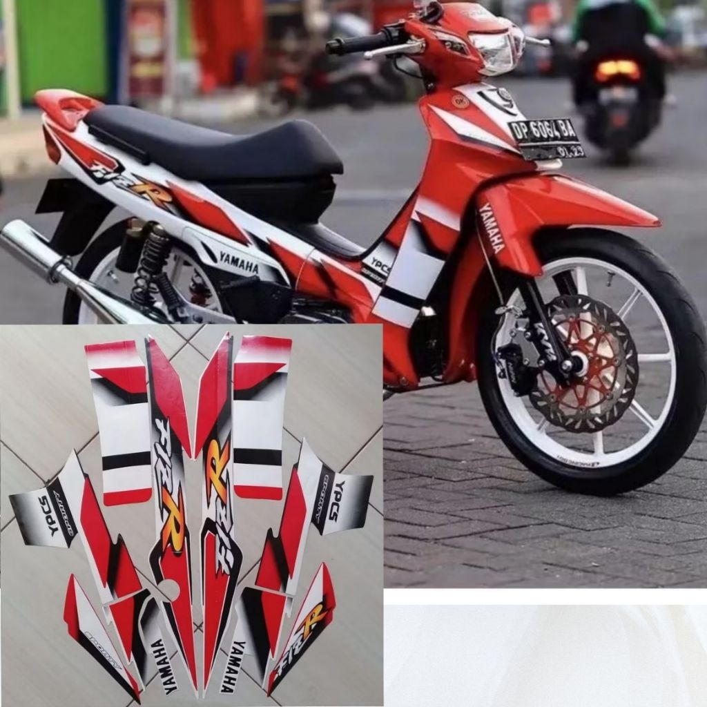 Stiker Striping Lis Body Motor Fizr 2002 Merah
