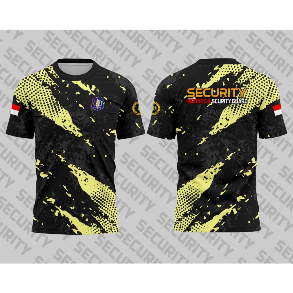 ELIET PRINT-JERSEY SATPAM TERBARU 2025//KAOS SECURITY//FULLPRINTING//GRATIS NAMA//SECURITY CREAM//JE