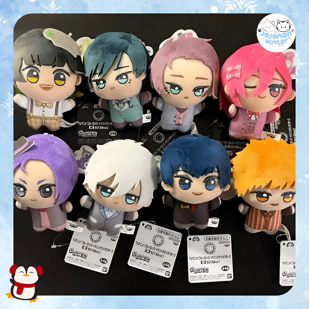 (PRE ORDER SATUAN) Official Bluelock Chibigurumi Sanrio: Bachira Itoshi Rin Itoshi Sae Chigiri Reo N