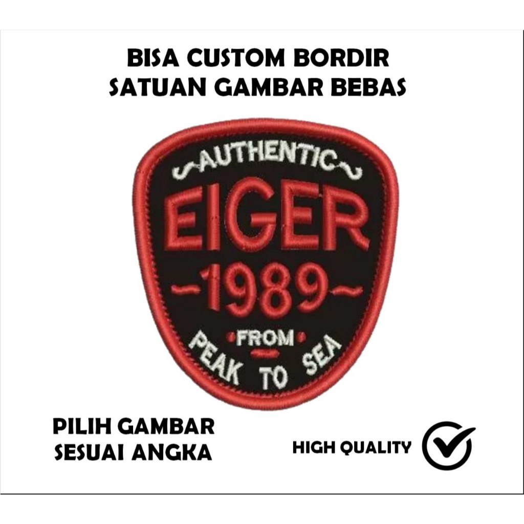 Emblem Patch Bordir Logo EIGER - IBP