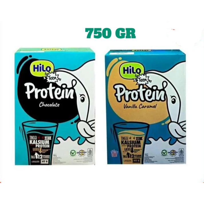Hilo Teen Protein 750 gram Chocolate / Vanilla - Susu Tinggi Kalsium Rendah Lemak