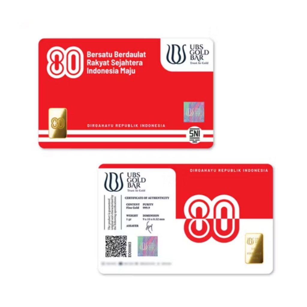 Emas Ubs 1 gram Original