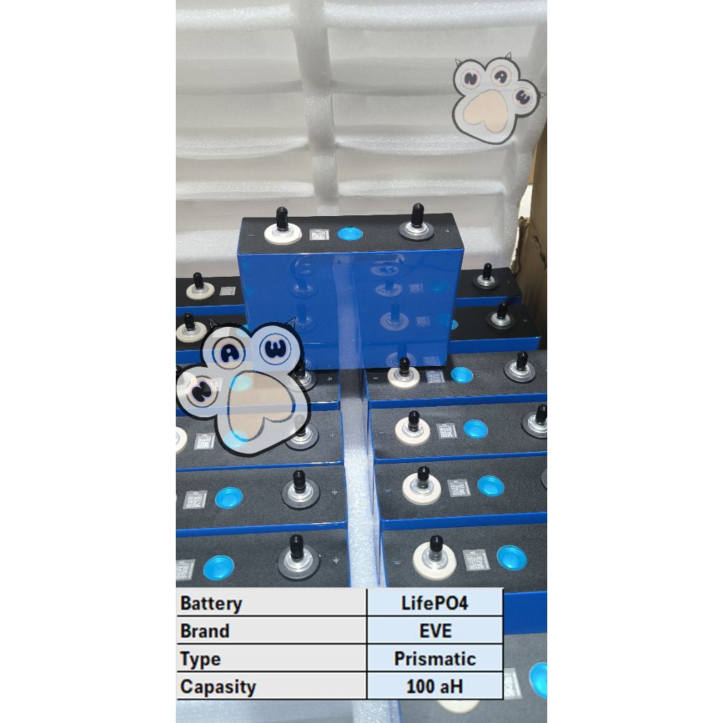 Battery Lifepo4 Prismatic EVE 100 aH