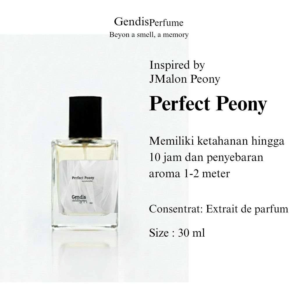 Parfum Gendis perfect Peony Extrait de parfum 30 ml inspired Jmalonpeony