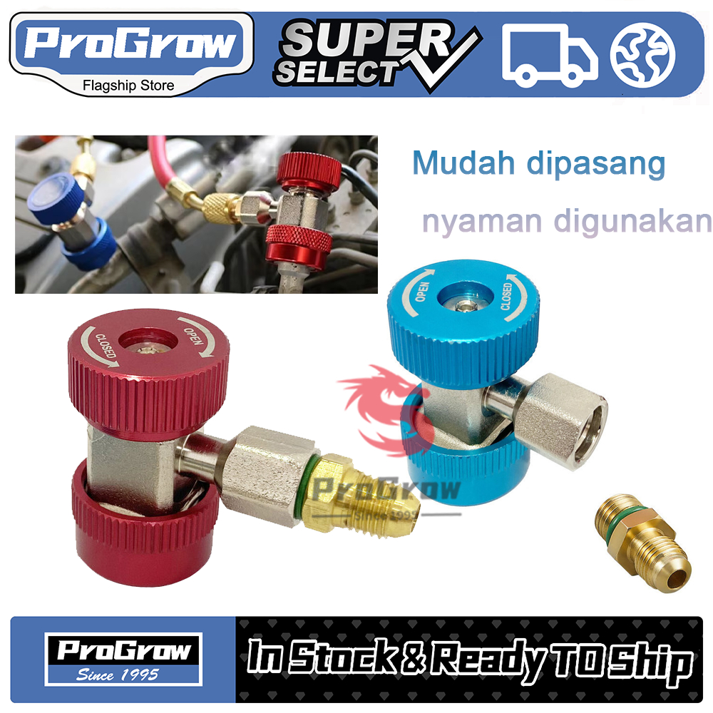 Quick Coupler R134 Adjustable Kuningan – Kran Pengisian Refrigerant Mobil