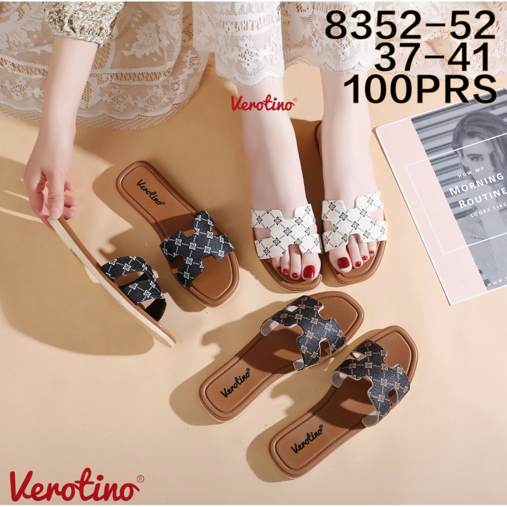 SANDAL WANITA MOTIF H SANDAL VEROTINO SANDAL JELLY EMPUK NYAMAN