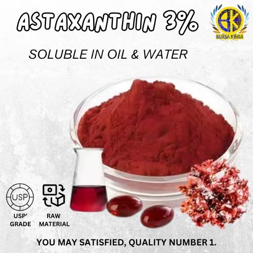 Astaxanthin 3% Powder - 1gr / Pigmen Karotenoid Alami Bubuk Antioksidan Astaxanthin High Quality