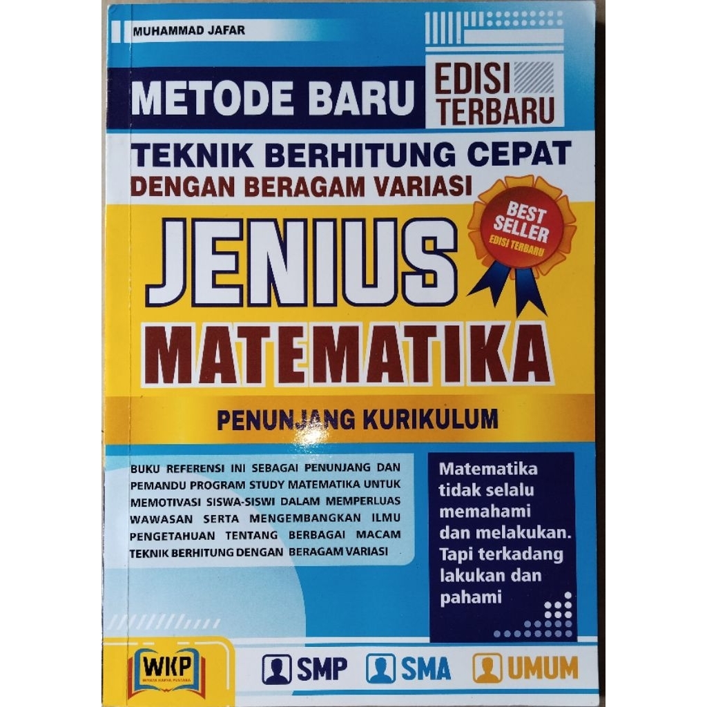 buku jenius matematika untuk SMP , SMA dan umum