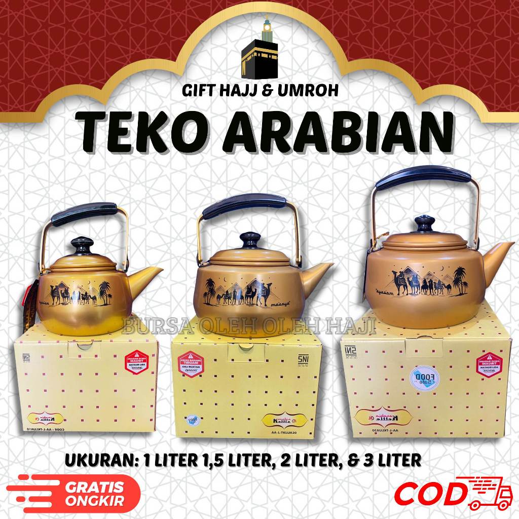 TEKO ARABIAN 1 PCS TEKO ARABIAN MAZAYA ANTI LUNTUR BAHAN TEBAL I TEKO ARAB OLEH OLEH HAJI DAN UMROH 