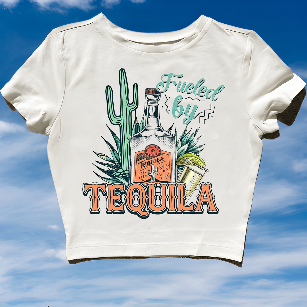 CROP TOP FUELED BY TEQUILA | BAND METAL MUSIK ROCK | GRUNGE | CROPTOP | CROP TEE SLIM FIT STYLE Y2K 