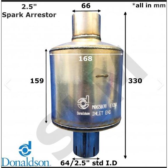 M065030 Donaldson Genuine Spark Arrestor 2.5" - Exhaust 2.5 Inchi