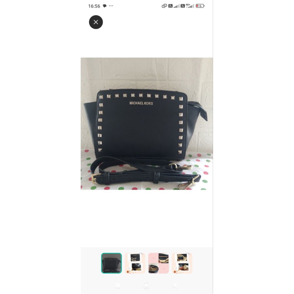 Tas sling/bahu wanita Michael K, Michael Kors, MK. Bahan full kulit asli