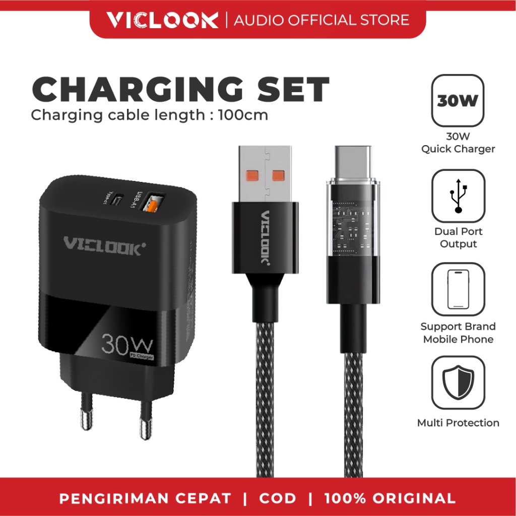Charger+USB-TC-Black