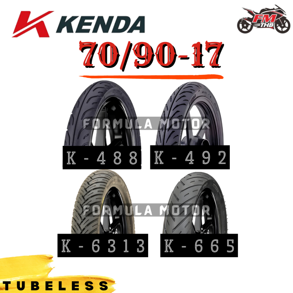 Ban Kenda 70/90-17 Tubeless - Ban Motor Ring 17 Tubles (Pilih Tipe)