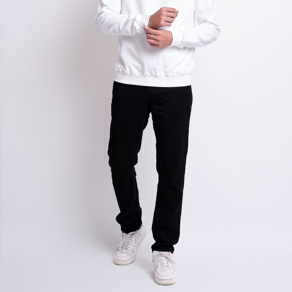 TRIPLE Celana Jeans Non Stretch Regular Slim Super Black (BA 858-23)