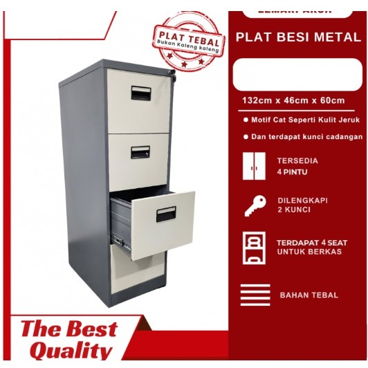 Filling Cabinet 4 Laci - Lemari arsip - Filing Cabinet Besi - Filling Cabinet Murah