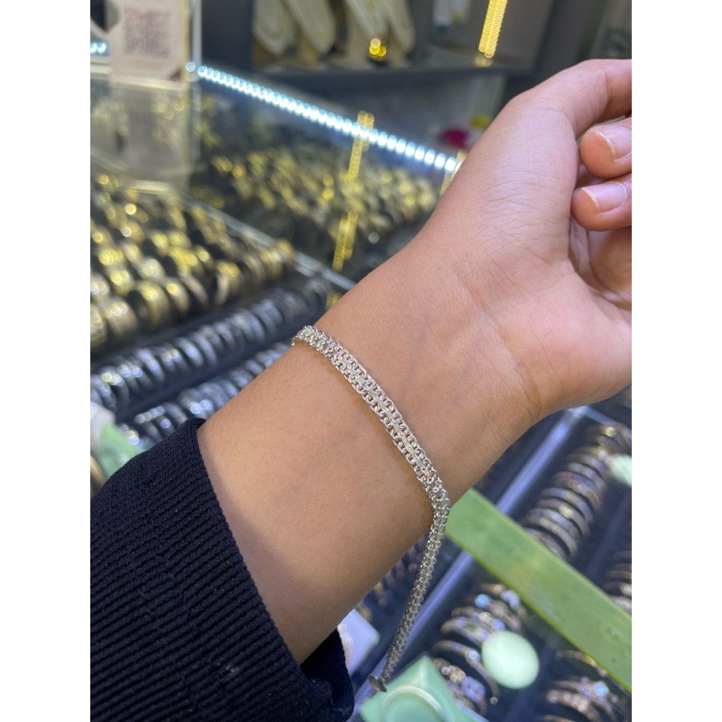 gelang anak medan rangkap perak lokal palembang