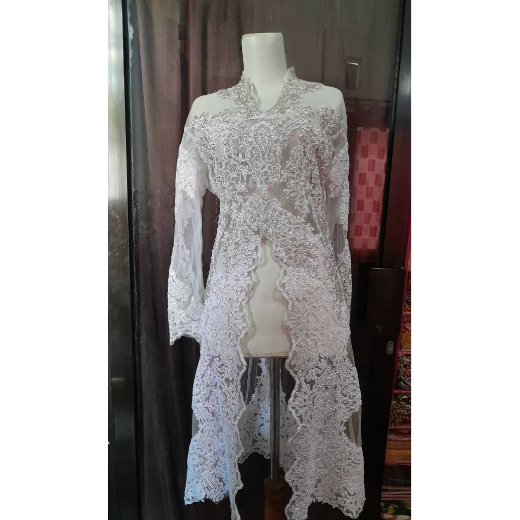 preloved kebaya putih tunik jumbo