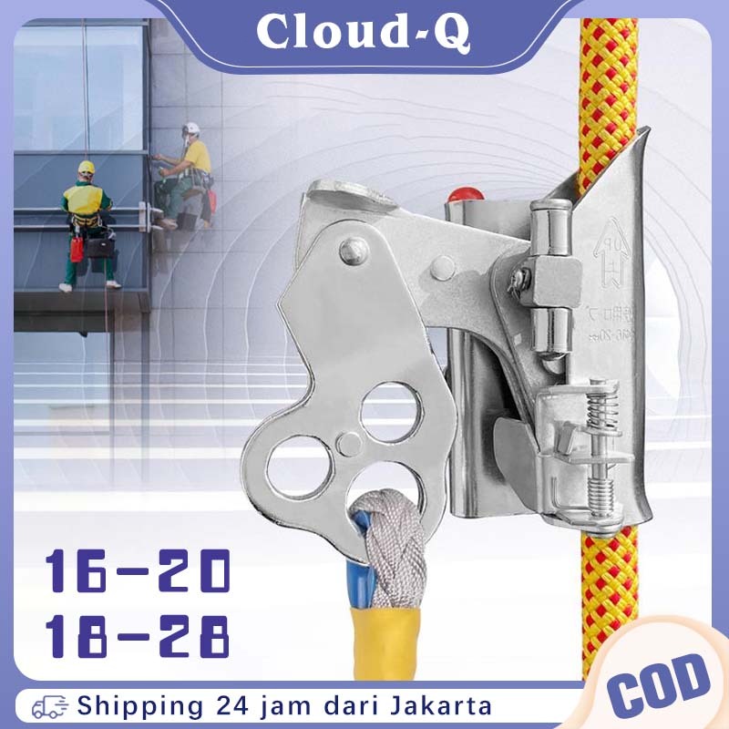 Sliding Rope Fall Arrester Grab / Safety Rock Climbing Fall Arrester