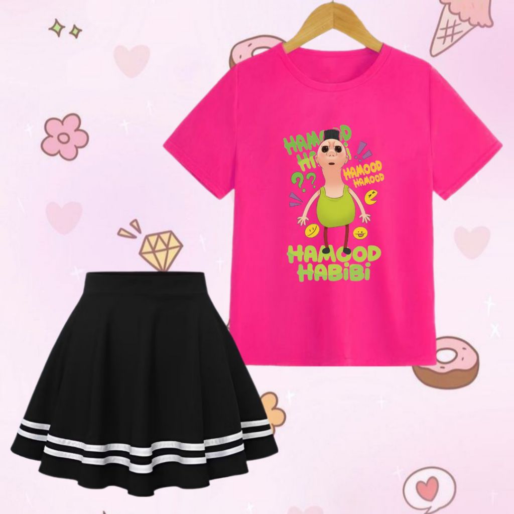 Setelan Anak Perempuan/Setelan Rok Scuba Anak Perempuan HAMOOD HABIBI