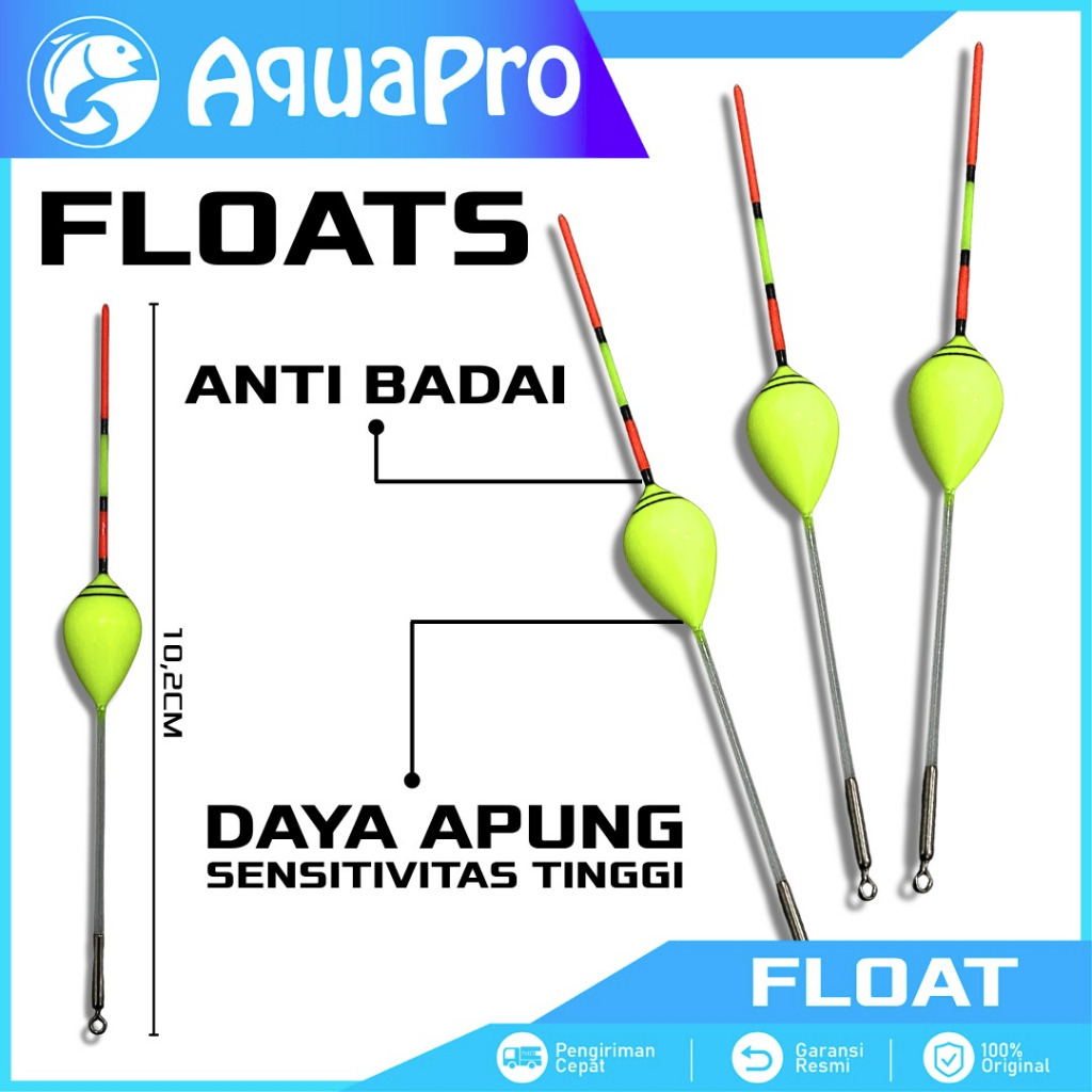 AquaPro Pelampung Pancing Float Anti Badai Daya Apung Kuat Stabil Sensitivitas Tinggi Maksimal