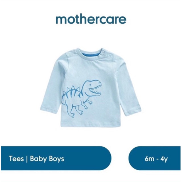 (Pl) Mothercare Dinosaur Long Sleeved T-Shirt - Baju Kaos Anak Bayi Laki-laki / Baju Anak Lengan Pan