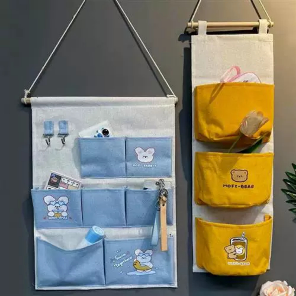 Pouch gantung bersekat besar/Tempat gantung dinding sekat/Organizer gantung sekat