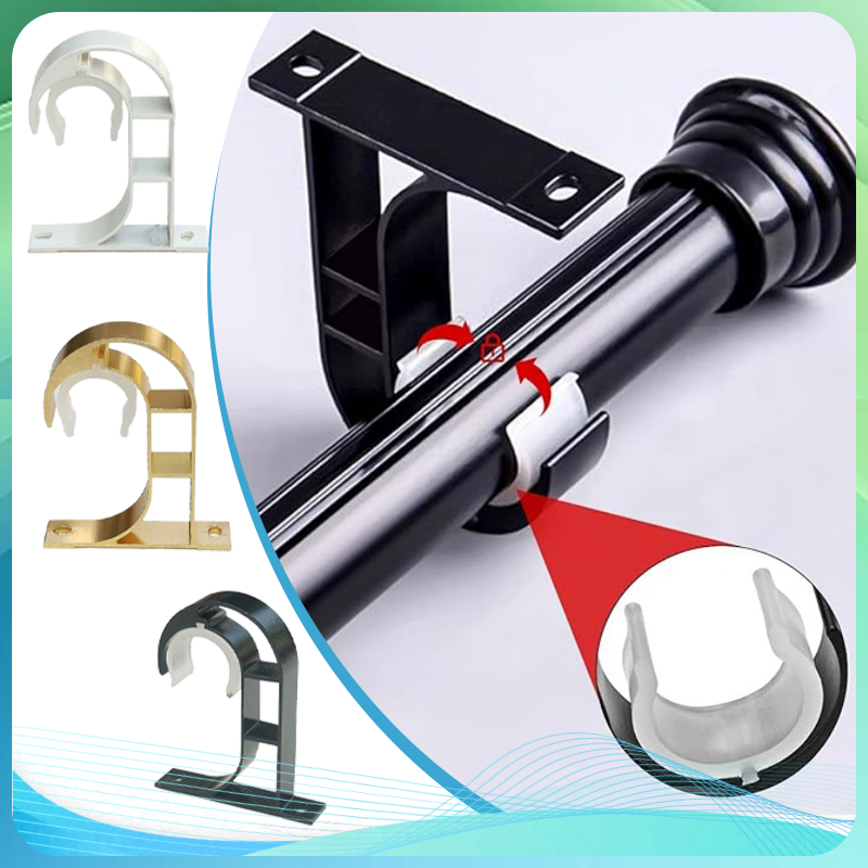 Hook Penyangga Tiang Batang Gorden Breket Tiang Gorden Cantolan Tiang Gorden Braket Tiang Hordeng 2p