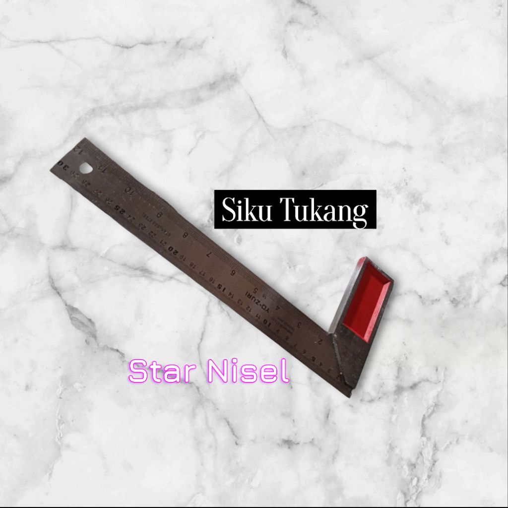 Siku Tukang Stainless Tebal Penggaris Siku Heavy Duty