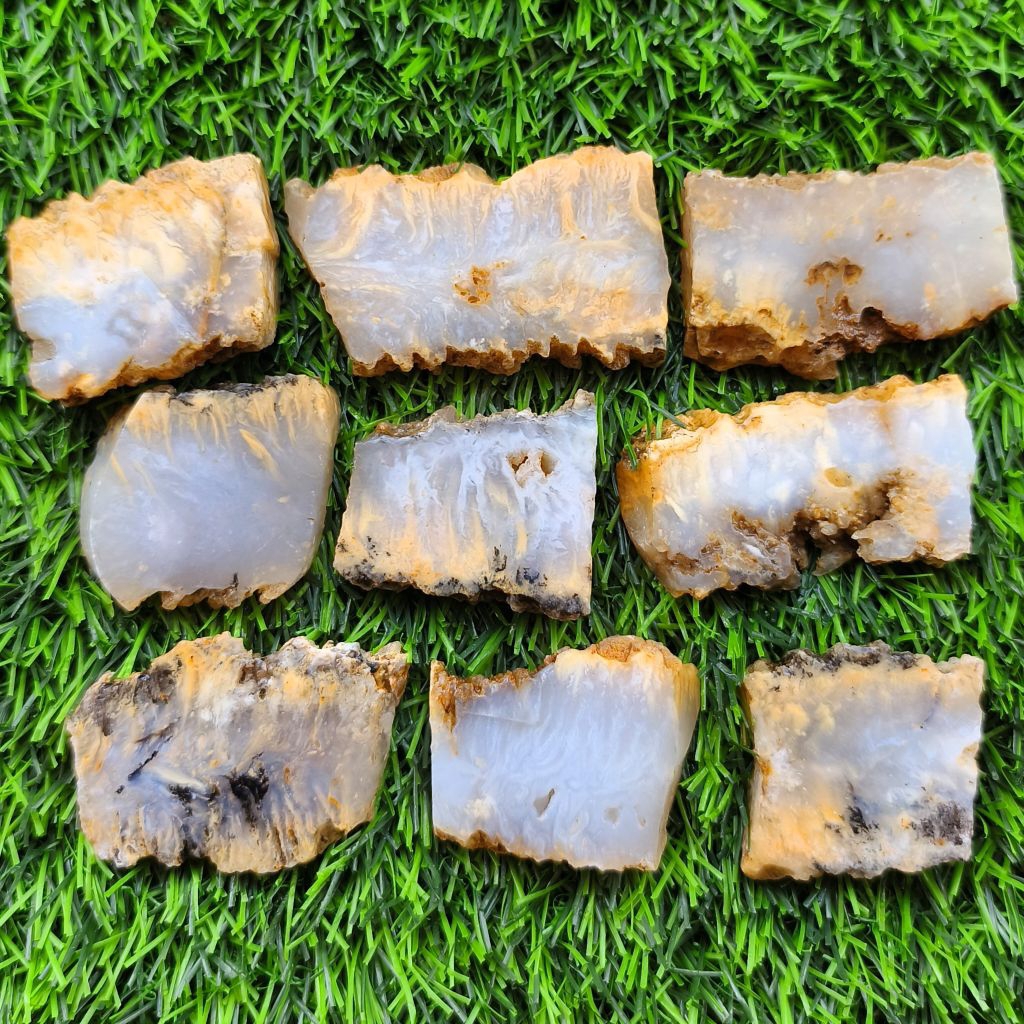 Bahan Batu Dendrite Bulu Macan Asli Natural / Bongkahan Batu Dendrite Bulu Macan / Lempengan Batu De