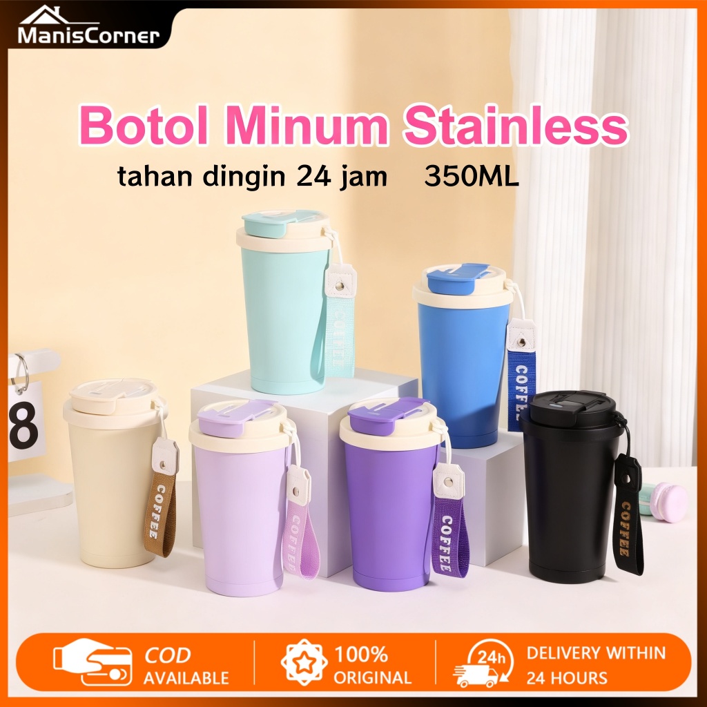 Botol Minum Stainless Tumbler 350ML Botol Minum Tumbler Kopi Kenangan Stainless 316 Portable Tumbler