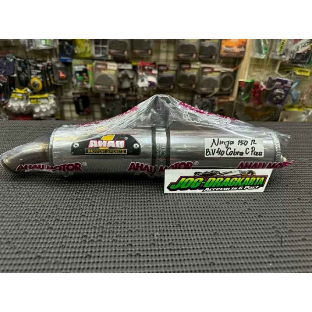 SLINCER SILINCER KNALPOT NINJA R SS RR AHAU 1 AHAU ONE ORIGINAL PANJANG 29CM UNIVERSALL MOTOR 2 TAK