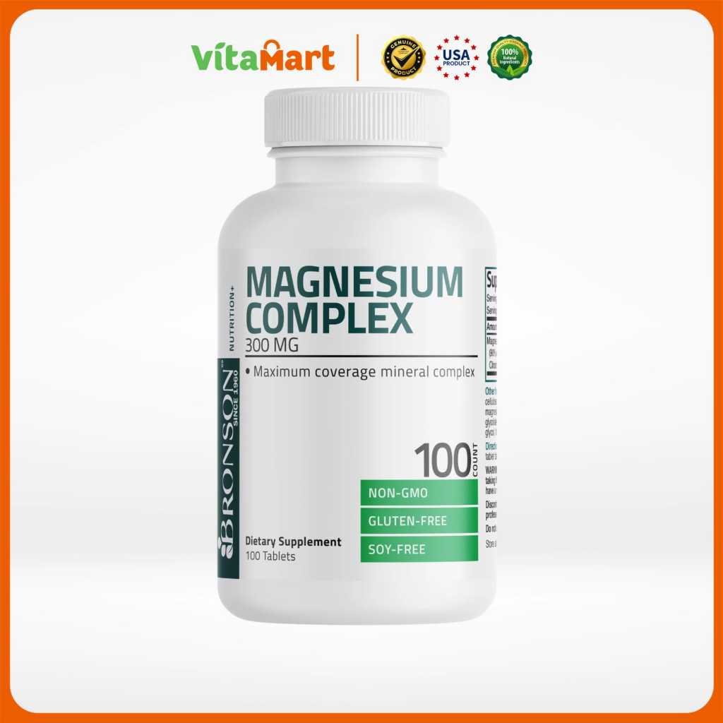 Bronson Magnesium Complex , Magnesium Oxide , Citrate , Carbonate 100 , 250 Tablets , ORI 100% USA