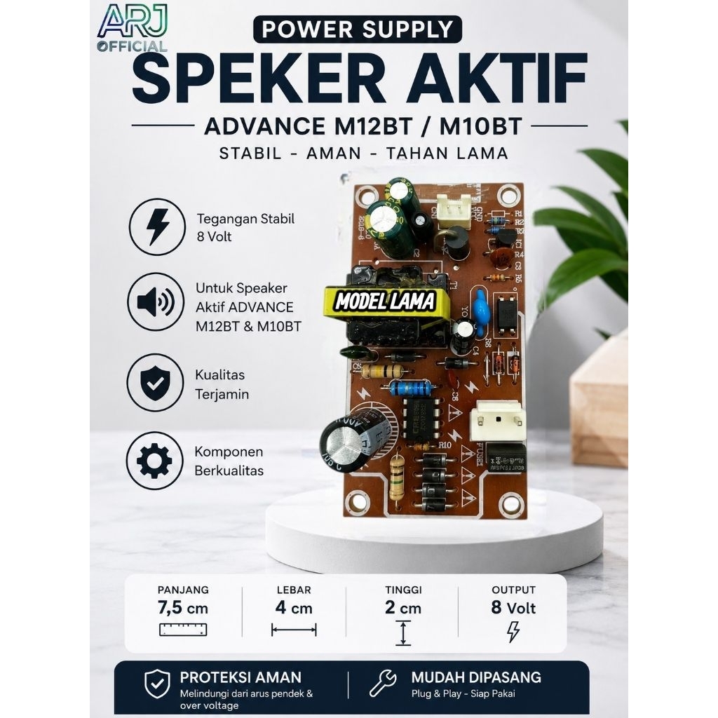 power suplai supply pzw-810A speaker aktif ADVANCE advance M15BT advance M10BT