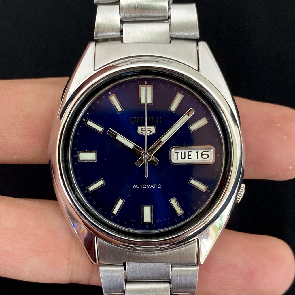 Seiko 5 SNXS77 Blue Sunburst Dial 7s26-0480